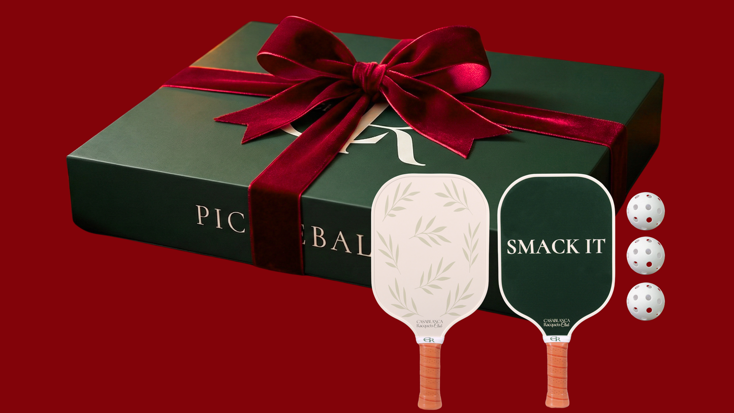 Casablanca Racquets Club pickleball box set – premium paddle and balls.
Christmas Gift